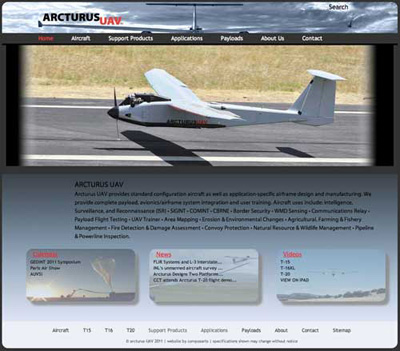Arcturus UAV Home Page Image
